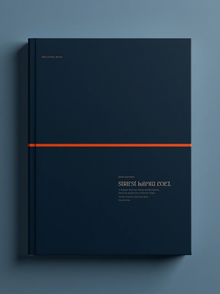 Cover of the 2025 edition, a deep navy field with a single thin orange rule across the upper third.